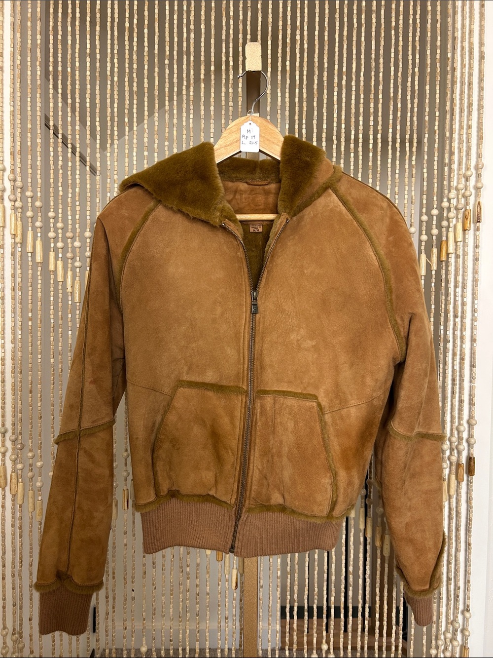 UGG Suede Bomber Jacket with Hood Size M